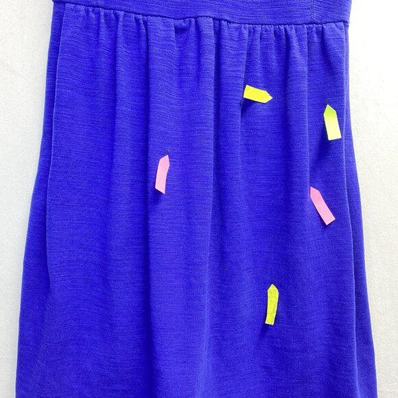 Madewell Sleeveless Fit & Flared Dress Women XS Blue Side Pockets Back Zip Used - Picture 3 of 16